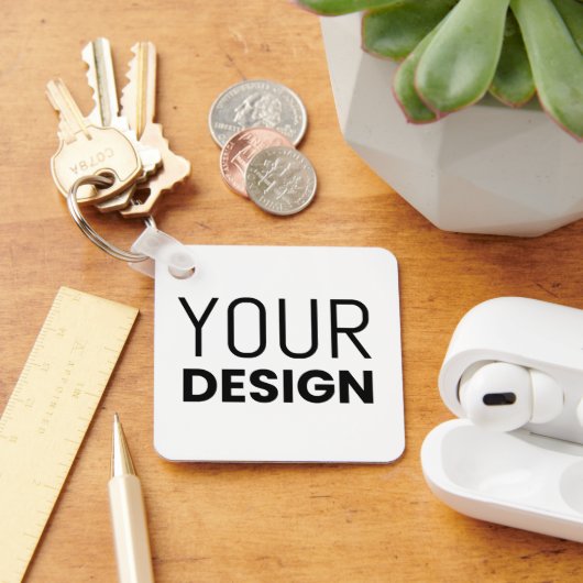 Aluminium-Quadrat-Schlüsselanhänger [+Andere Forme Schlüsselanhänger (Schreibtisch)