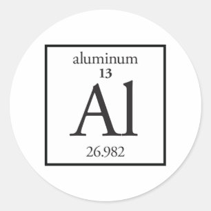 Aluminium Runder Aufkleber