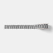 Aluminium Silber Grau Circle Dash Grid Metall Grat Ripsband (Vorderseite)