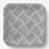 Aluminium Textur Diamantmuster Pappteller (Vorderseite)