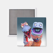 Aluminium- und Plastikmonster Magnet (Vorderseite/Rückseite)