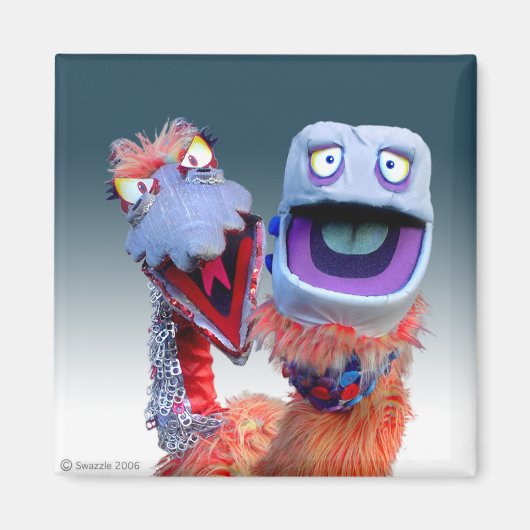 Aluminium- und Plastikmonster Magnet (Vorne)