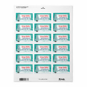 Aluminium Weihnachtsbaum Rücksendeadressen-Aufkleb Adressaufkleber (Vorne)