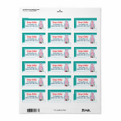 Aluminium Weihnachtsbaum Rücksendeadressen-Aufkleb Adressaufkleber (Vorne)