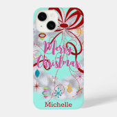 Aluminium Wreath Retro Weihnachten iPhone Hülle (Rückseite)