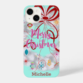 Aluminium Wreath Retro Weihnachten iPhone 14 Hülle