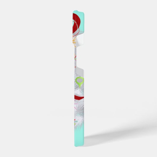 Aluminium Wreath Retro Weihnachten iPhone Hülle (Linke Seite)