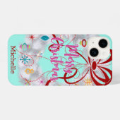 Aluminium Wreath Retro Weihnachten iPhone Hülle (Rückseite (Horizontal))