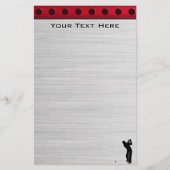 Aluminiumbürste aussehen Golfer Briefpapier (Vorderseite)