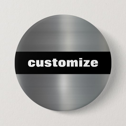 Aluminiumbürste Button (Vorderseite)