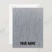 Aluminiumbürste Metallstruktur Feiertagspostkarte (Vorne/Hinten)