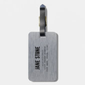 Aluminiumbürste Metallstruktur Gepäckanhänger (Rückseite vertikal)