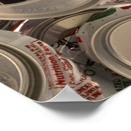 Aluminiumdosen, gerecycelt poster (Ecke)
