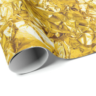 Aluminiumfolie Lemonade Gelb Metallic gefälscht Geschenkpapier