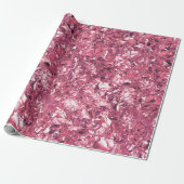 Aluminiumfolie Rosa Rose Weiße Falten Geschenkpapier (Ungerollt)