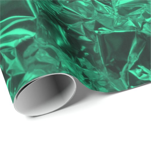 Aluminiumfoliendesign in Aquamarin Geschenkpapier (Rolleneckpunkt)