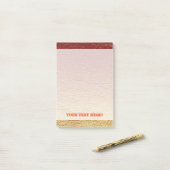 Aluminiumgrunge aus gebranntem Terrakotta Post-it Klebezettel (Auf Schreibtisch)