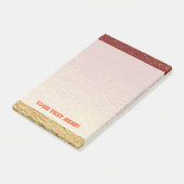 Aluminiumgrunge aus gebranntem Terrakotta Post-it Klebezettel (angewinkelt)