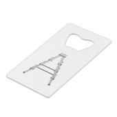 Aluminiumsteppader Geldbeutel Flaschenöffner (Vorderseite Schrägansicht)