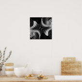 Aluminiumstreifen abstraktes Poster (Küche)