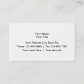 AluminiumVisitenkarten Visitenkarte (Rückseite)