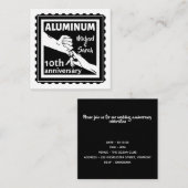 ALUMINUM Traditionelles 10-jähriges Hochzeitsstipe Begleitkarte (Vorne/Hinten)