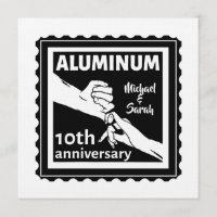 ALUMINUM Traditionelles 10-jähriges Hochzeitsstipe