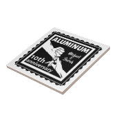 ALUMINUM Traditionelles 10-jähriges Hochzeitsstipe Fliese (Seite)