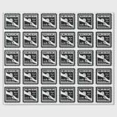 ALUMINUM Traditionelles 10-jähriges Hochzeitsstipe Geschenkpapier (Flach)