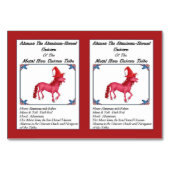 Alumna, die Aluminium Horned Unicorn Trading Card Tischnummer (Vorderseite)