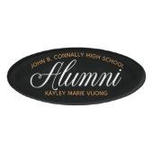 Alumni Black Gold High School Wiedersehen Custom Namenschild (Vorderseite)