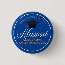 Alumni Blue Gold High School Individuelle Name Tag