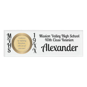 Alumni High School Wiedersehen-Foto Namenschild
