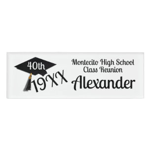 Alumni High School Wiedersehen Namenschild