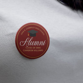 Alumni Maroon Gold High School Individuelle Name T Button