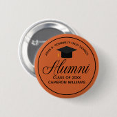 Alumni Orange High School Wiedersehen Individuelle Button (Vorne & Hinten)