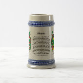 Alvarez Familien-Wappen Stein Bierglas (Mittel)