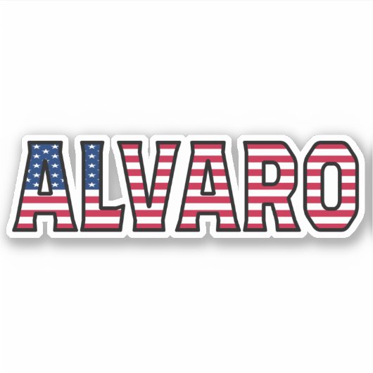 Alvaro Name Vorname USA Sticker Stickerset (Vorderseite)