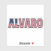 Alvaro Name Vorname USA Sticker Stickerset (Blatt)