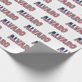Alvaro Vorname Name USA US Geschenkpapier Papier (Ecke)