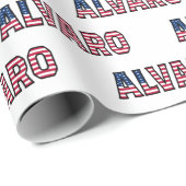 Alvaro Vorname Name USA US Geschenkpapier Papier (Rolleneckpunkt)