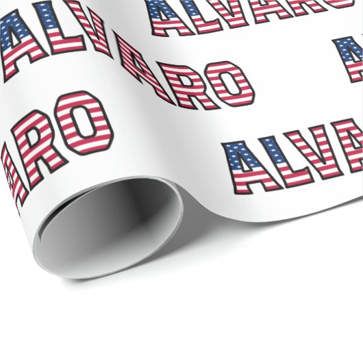 Alvaro Vorname Name USA US Geschenkpapier Papier (Rolleneckpunkt)