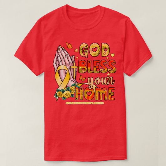 Alveolar Rhabdomyosarkom Aufklärung Gott segne Fai T-Shirt (Design vorne)