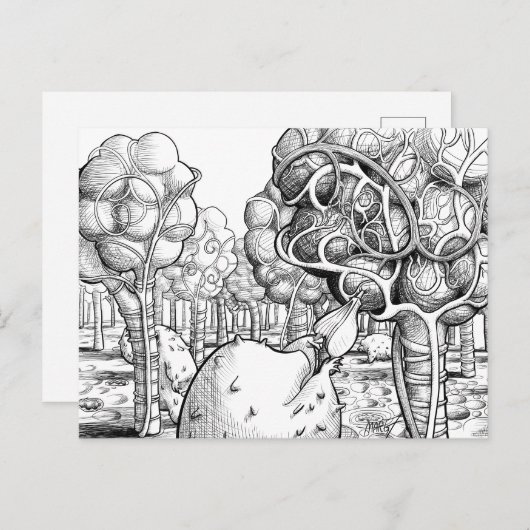 Alveoli mit Lymphograde-Gärtnern Postkarte (Vorne/Hinten)