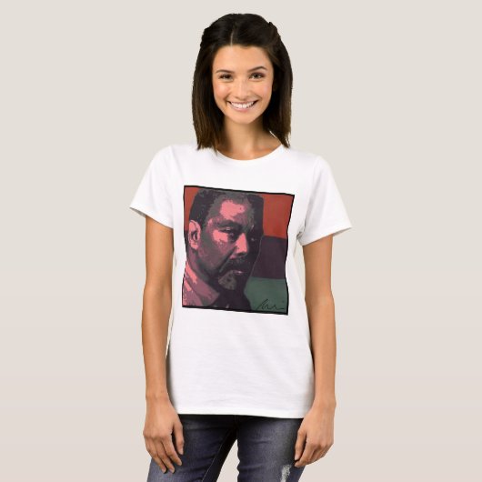 Alvin Ailey mit panafrikanischer Flagge im Gouache T-Shirt (Vorne ganz)