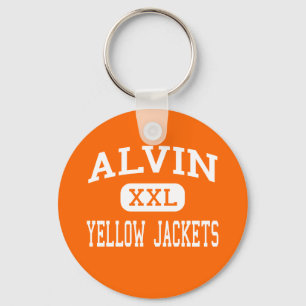 Alvin - gelbe Jacken - Highschool - Alvin Texas Schlüsselanhänger