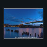 Alvsborgsbron Gothenburg Sunset Sky Postkarte<br><div class="desc">Alvsborgsbron Göthenburg Schweden</div>