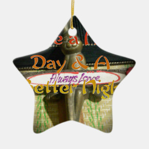 Alwaus Liebe Hakuna Matata Schöne Tage und ein Sei Keramikornament