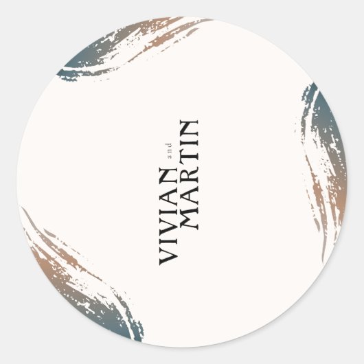 Always and for Eternity Wedding Runder Aufkleber (Vorderseite)