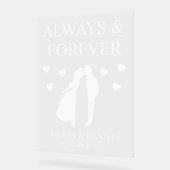 Always and Forever Custom Wedding Acrylschild (Winkel)